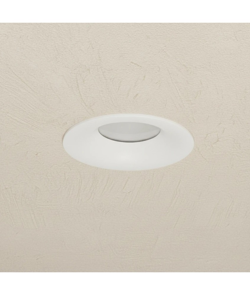 kelvo® LAMDA KLV-101-0045 Χωνευτό Φωτιστικό Downlight Σποτ Μπάνιου για Λάμπα MR16 με Ντουί GU10 AC 220-240V Αδιάβροχο IP65 - Λευκό Ματ - Μ8.5 x Π8.5 x Υ3.5cm - Q7.5cm